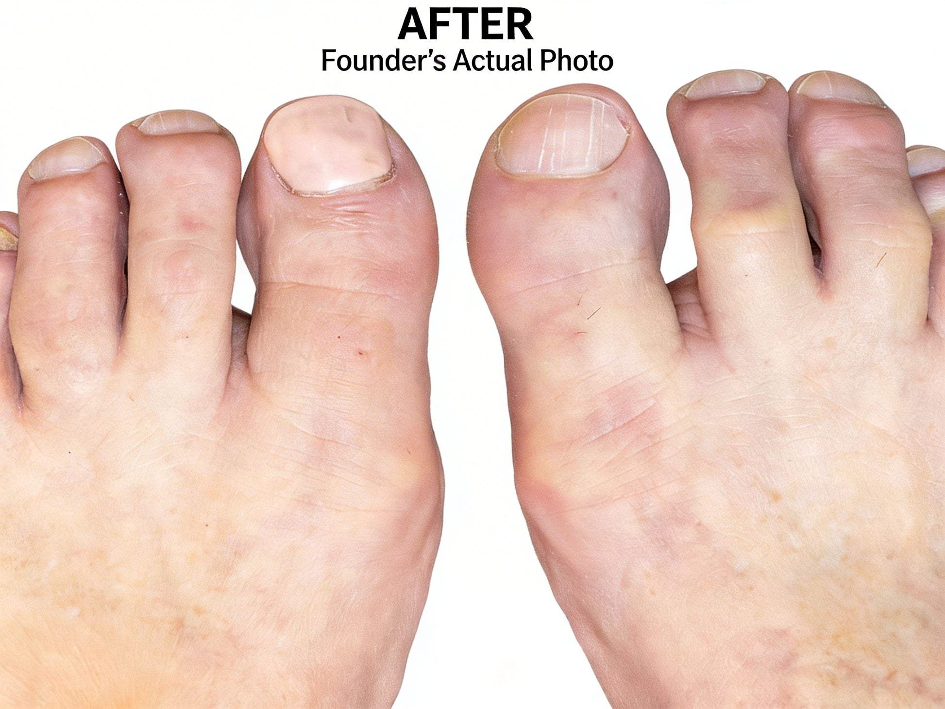 CamoToe Nail Concealer application result - natural matte finish